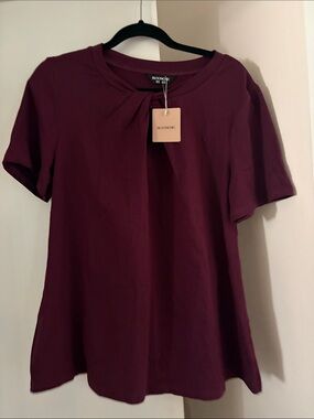Bloomchic Women's Short Sleeve Top - Plum